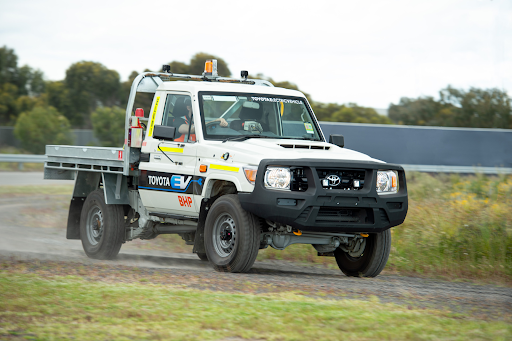 The auto dealers near Santa Ana say Toyota has built a Land Cruiser using batteries